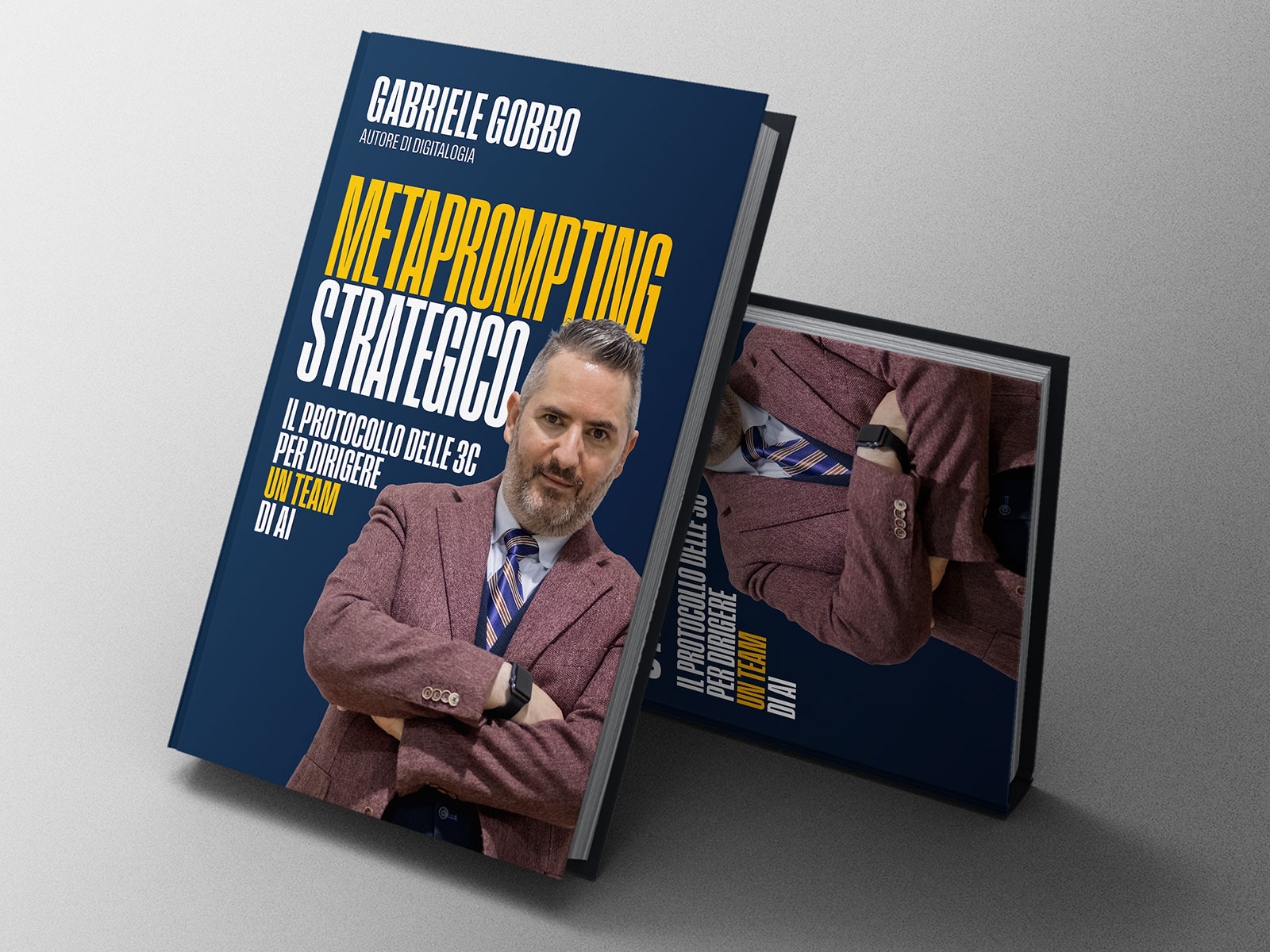 Metaprompting Strategico volume rilegato su scrivania professionale
